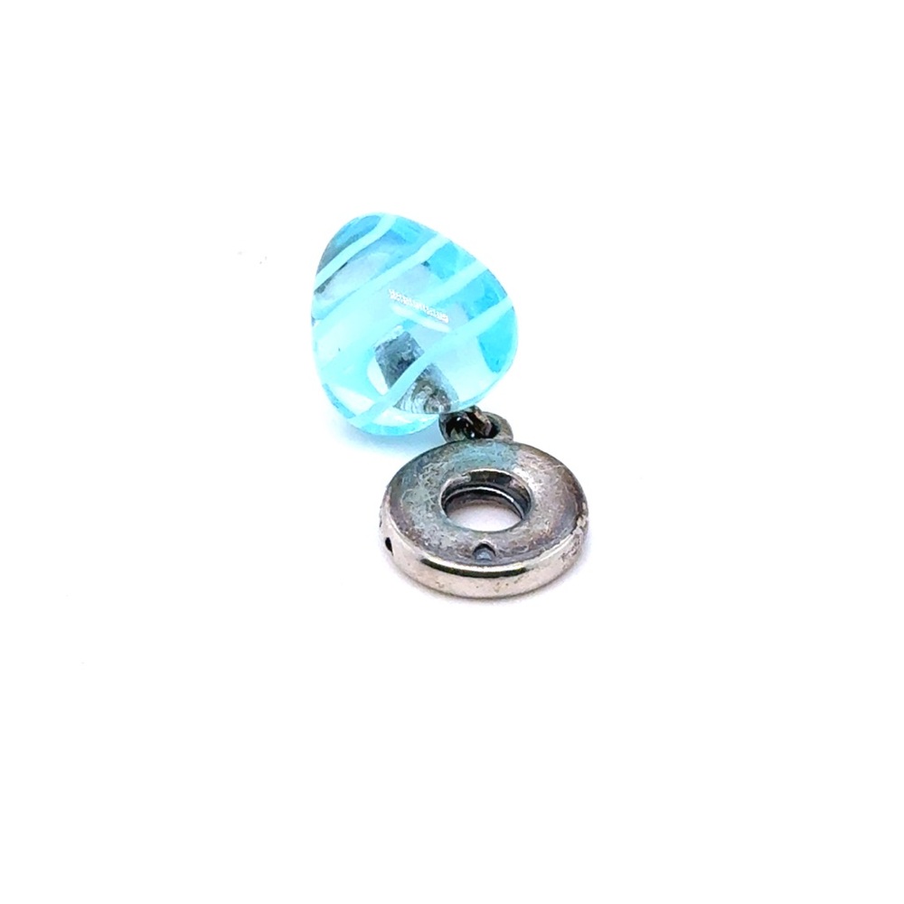 Pandora Blue Faceted Heart Charm - Picture 2 of 4